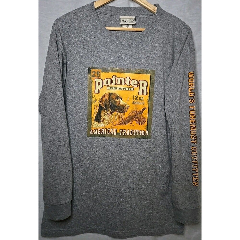 Pointer Brand Outfitter Green Recycled Long Sleeve, USA Made, Sz Lg, Gray, 91933